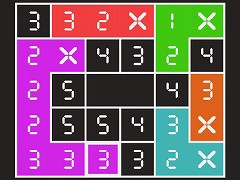 数字のマスに色を塗るパズルゲーム Cardinal Chains フラシュ 無料ゲーム