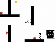 棒人間の2人協力アクションパズル The Man Who Fell Sideways フラシュ 無料ゲーム