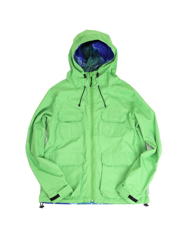 れ*ん様 MINOTAUR × JAXA リバーシブル ナイロンジャケット フー JAXAの宇宙映像をデザインに落とした、リバーシブルブルゾン