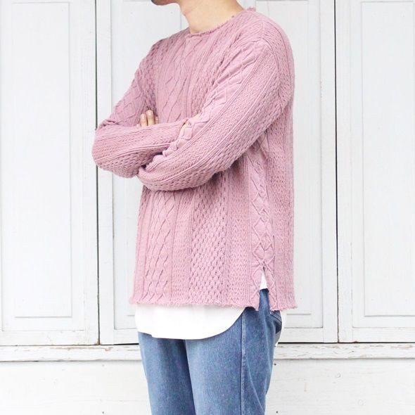 トップス CAL O LINE  CUT OFF CABLE TEE  bibliok CAL O LINE 
