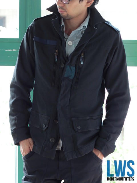 SAGE DE CRET ミリタリーコート アウター ダークネイビー M