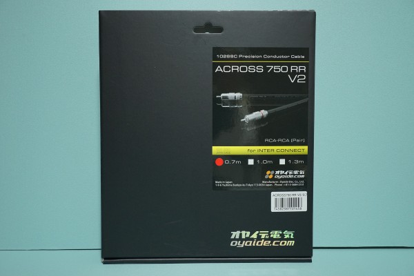 オヤイデ　RCAケーブル　約2.4m ×2 across 750 V2 ACROSS750 RR V2（RCAインターコネクトケーブル）