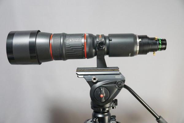 KOWA PROMINAR 500mm F5.6 FL 」 に、パワーメイト2.5x を取り付ける