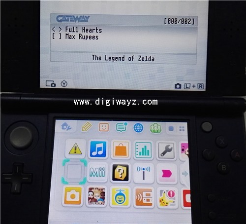 Gateway 3dsでチート検索機能の使い Dstt