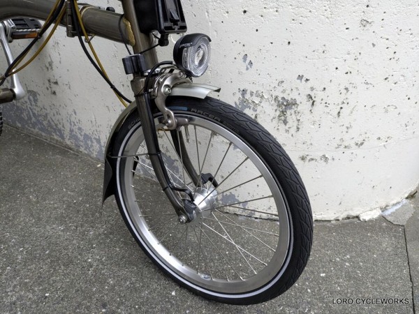 BROMPTON専用　SONハブダイナモセット CYCLETECH-IKD : BROMPTON SON Hub Dynamo Set inc. F. Wheel