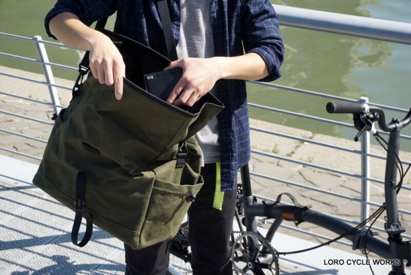 (フレーム付)フェアウェザー　ブロンプトンバッグ FAIRWEATHER brompton bag (waxed canvas) (フレームあり) フェア