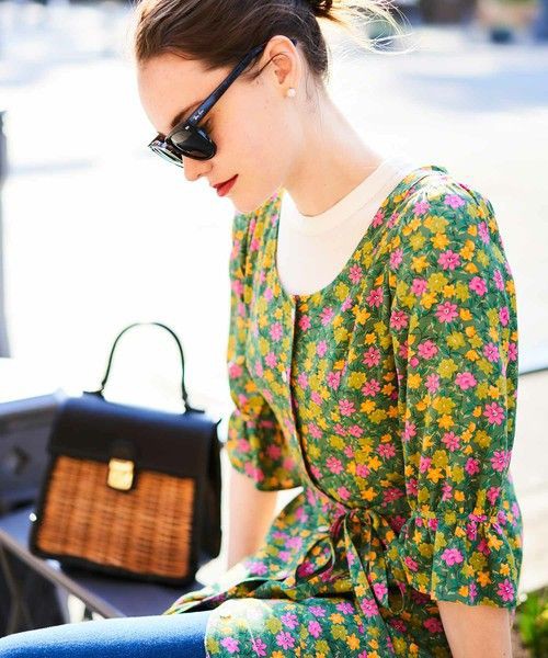 SHINZONE フラワープリント ワンピース Shinzone｜コットン