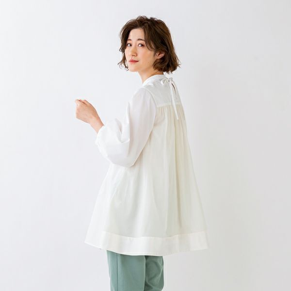 SONO(ソーノ) ウェーブタックフローイングブラウス : lourdeselm