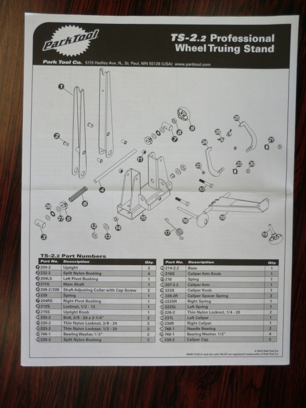 手組みホイール製作記【2－2】 振取台：ParkTool TS-2.2 + TSB-2