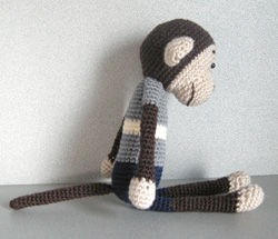 あみぐるみ　おさるさん　シャチハタ立て あみぐるみ おさるさん シャチハタ立て こどもの日に最適♪あみぐるみ