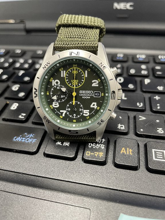 □ カジュアルクロノ SEIKO chronograph その3 電池交換と駒ツメ