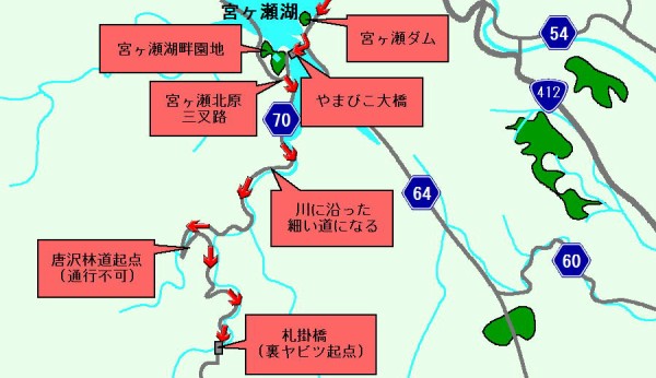 県道70号線の自転車通行禁止