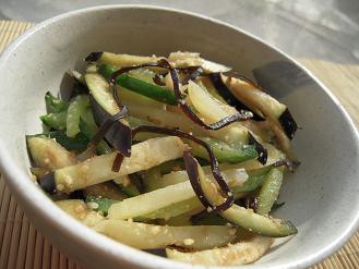 きゅうりと茄子の塩昆布風味 マクロビオティック 簡単 料理 レシピ ゆん ｓ