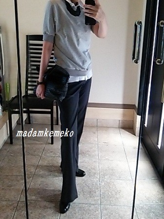 今日のコーデ フォンタナスウェットでメンズライクに 仕事 Kemekoのマダムな日記