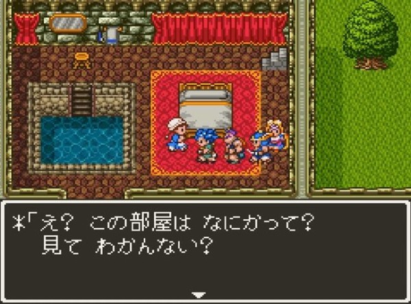 Dq6ミレーユ お風呂場と寝室よ 特別のね 先代の王様の頃は毎日使われてたんだけど ゲーハーの窓