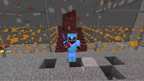 第28回目 C区11面目露天掘り後編 大量の砂利と火打ち石の結果 マイクのマイクラpe生活