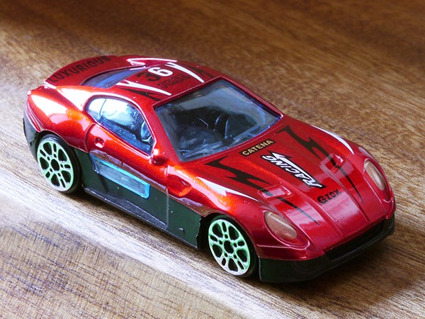 ダイソー ダイキャストカー スポーツカーB 赤い車 : ミニカーの