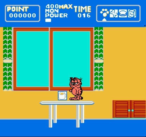 ファミコン『ガーフィールドの一週間』レビュー！ネズミに多段ヒット