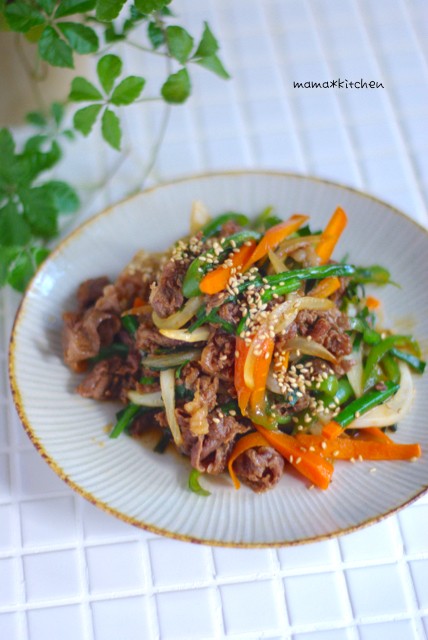 お弁当にも!にんにくなしで・・♡プルコギ*ワインとパスタで