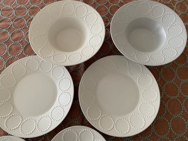 ミナペルホネン tambourine プレート大 ホワイト 2枚 mina perhonen