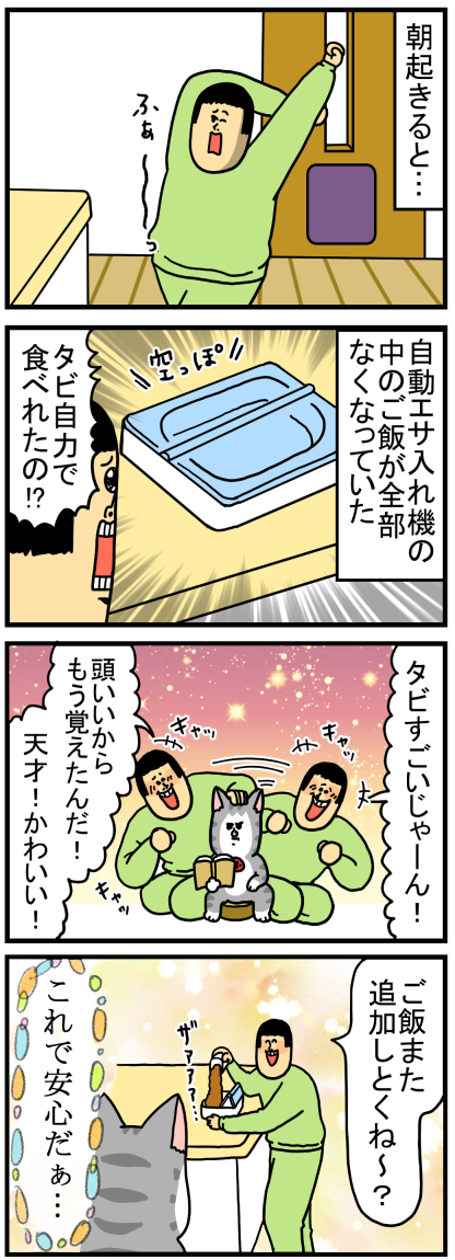 猫のエサ入れ奮闘記、ついに幕を下ろす : まめきちまめこニートの日常