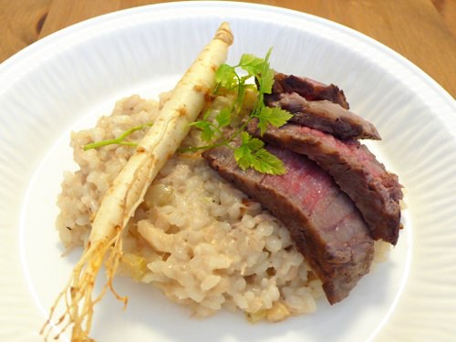 スペースシェフシーザー」（Boichi）のシーザー風高麗人参リゾット