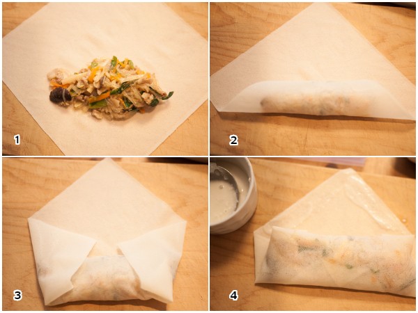 きのう何食べた？」（よしながふみ）の春巻き、ゆで卵とベーコン入り