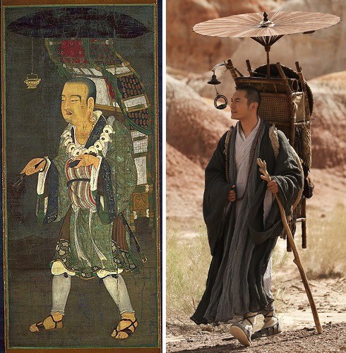 複製】//作者不詳/玄奘/三蔵法師/唐玄奘西行図/西遊記/馬/人物/中国画/