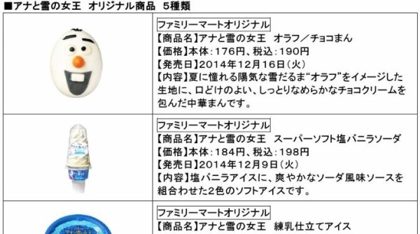 ファミリーマート オラフのチョコまん を発売へ その他 アナと雪の女王 関連の商品も続々登場 １９８６０７０７ Powered By ライブドアブログ