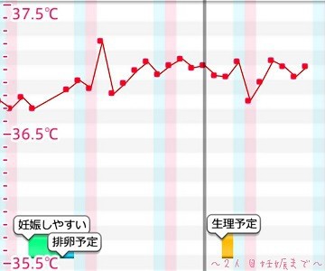 ６周期目 妊娠した時 の基礎体温 ２人目妊娠までのブログ