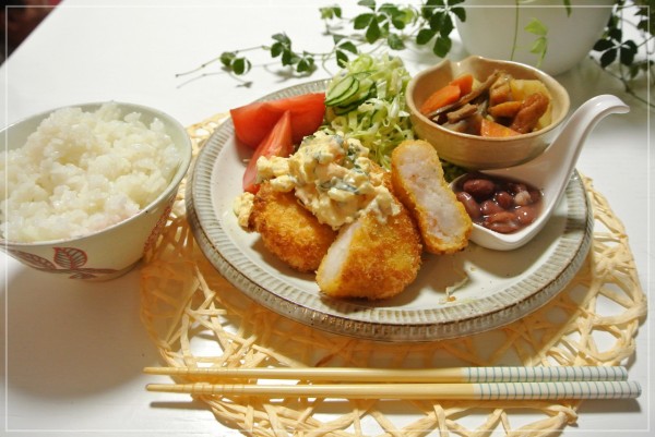 えびカツ 大葉入りタルタルソースで晩ご飯と エビカツサンド そらのおうちカフェごはん