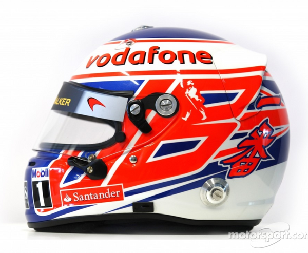 ジェンソン・バトン（マクラーレン）： 2012年F1ヘルメット写真