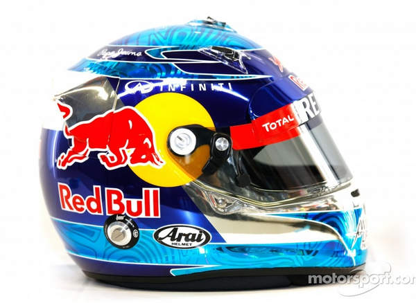 セバスチャン・ベッテル（レッドブル）： 2012年F1ヘルメット写真 : F1通信