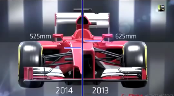 14年と13年f1マシン比較画像 1 動画 F1通信