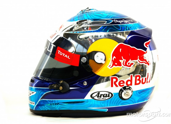 セバスチャン・ベッテル（レッドブル）： 2012年F1ヘルメット写真 : F1通信
