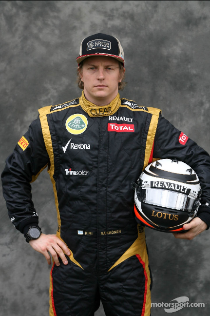 キミ・ライコネン（ロータス）： 2012年F1レーシングスーツ写真