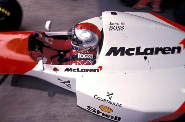 Michael Mario Andretti　サイン付き　1/2　ヘルメット マイケル・アンドレッティ　F１　インディ　カートレース　ドライバー　レーサー