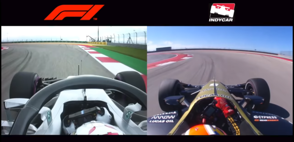 F1とインディカー 走行比較動画 F1通信