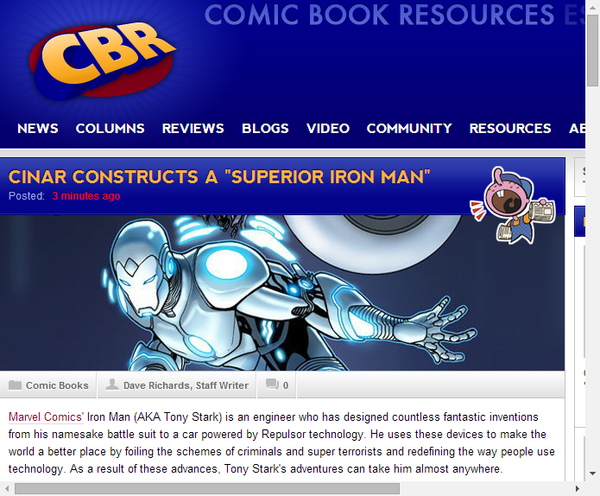 アーティストのイルディレイ シナーが作る スぺリアー アイアンマン とは Marvel Info マーベル インフォ