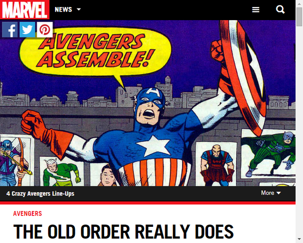 旧体制を変える 4の狂ったアベンジャーズのラインナップ Marvel Info マーベル インフォ
