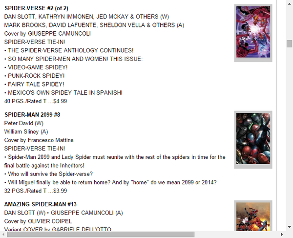 ミゲルは無事に戻れるのか スパイダーマン99 8のプレビュー Marvel Info マーベル インフォ