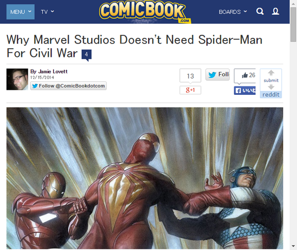 本当にマーベル スタジオはスパイダーマンをシビル ウォーで必要なのか Marvel Info マーベル インフォ