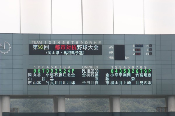 2021年 第92回都市対抗野球大会 岡山県・島根県一次予選 観戦記 2021年 第92回都市対抗野球大会 岡山県・島根県一次予選 観戦記