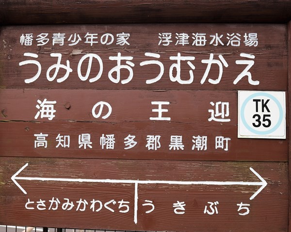 かっこいい駅名 海の王迎駅 土佐くろしお鉄道 をぶらぶら のんびりと高知で