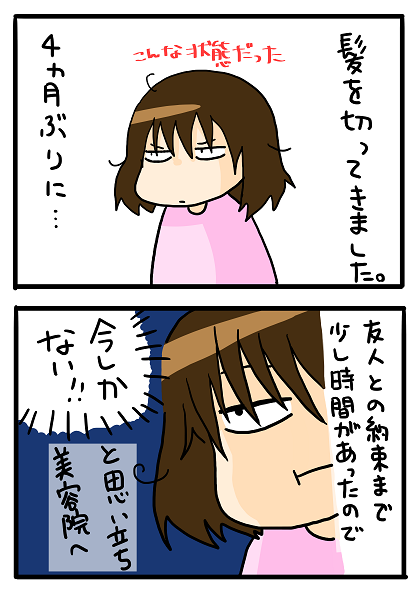 美容院に行ってきました 明日からも本気じゃない