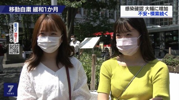 画像 Nhkニュース7に映った一般人の女性が可愛い Mashlife通信