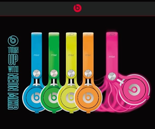 beats by dr.dre から鮮やかなカラーバリエの「NEON mixr」と