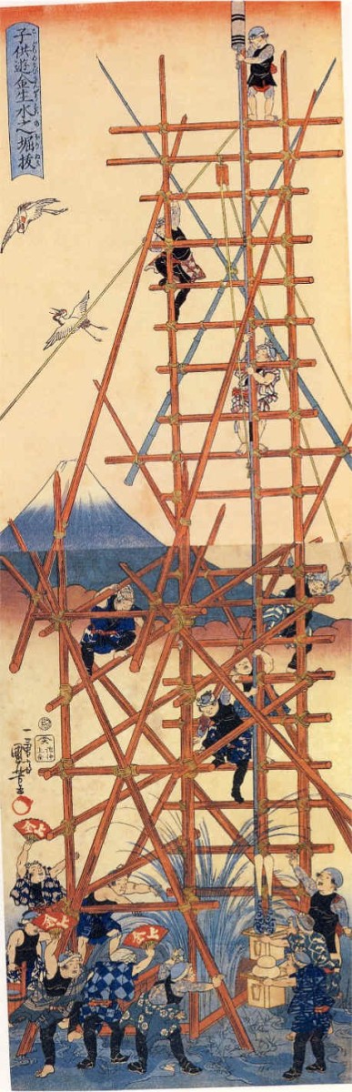 歌川国芳の浮世絵に書かれたスカイツリーらしきものは何なのか調べたら分かった驚愕の事実 市況かぶ全力２階建
