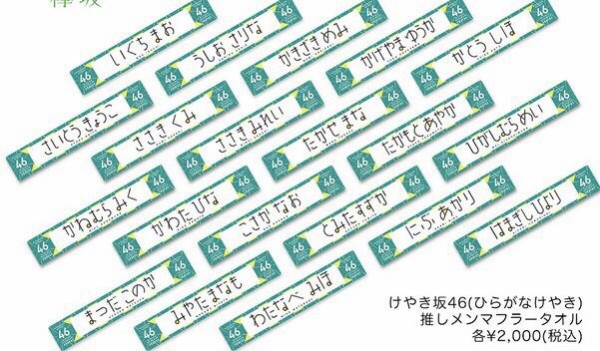 日向坂46 潮紗里奈 堅い ひらがなけやき マフラータオル