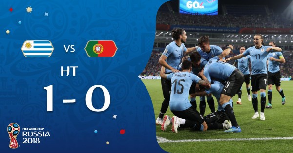 W杯 動画 カバーニが先制ゴール 1 0で前半終了 ウルグアイvsポルトガル サカサカ10 サッカーまとめ速報